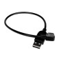USB 2.0 | A mâle - Mini mâle coudé USB 2.0 | A mâle - Mini mâle coudé