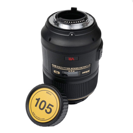 Kit bouchon arrière d'objectif inscriptible Caruba Nikon