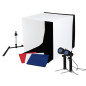 Studio Photo Portable 40x40x40cm avec Lampes Halogènes en Vrac Studio Photo Portable 40x40x40cm avec Lampes Halogènes en Vrac