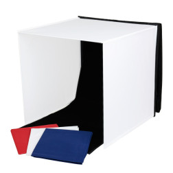 Studio Photo Portable 40x40x40cm avec Lampes LED Caruba