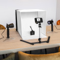 Studio Photo Portable 40x40x40cm avec Lampes LED Caruba