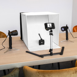 Studio Photo Portable 50x50x50cm avec Lampes LED Caruba