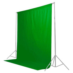 Kit Support avec tissu chromakey vert 3x6m Caruba Découv Caruba