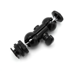 Dual Ball Head Bracket (coldshoe + 1/4 ''F to 1/4 ''M) D Caruba