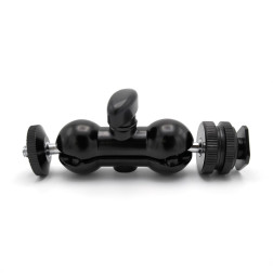 Dual Ball Head Bracket (coldshoe + 1/4 ''F to 1/4 ''M) D Caruba