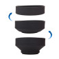 Pare-soleil en caoutchouc Caruba 3en1 43mm Pare-soleil en caoutchouc Caruba 3en1 43mm