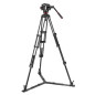 504X Rotule Vidéo Fluide et Trépied à Double Tube Aluminium