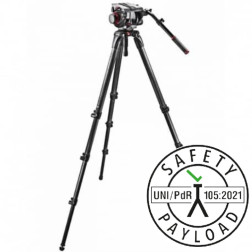 509HD,536K Trepied reportage carbone grande hauteur Kit Manfrotto