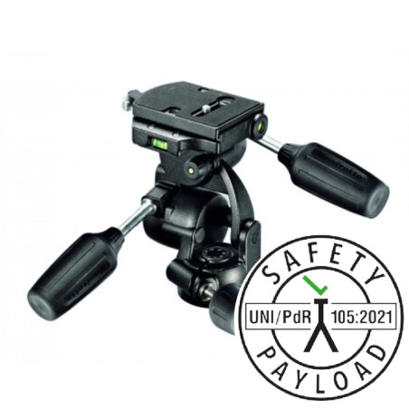 808RC4 Rotule 3D charge max 12kg Rotule trépied 3D Pan/T Manfrotto