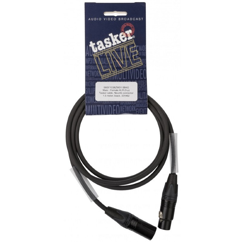 B01407- Câble DMX XLR 5 1.5m