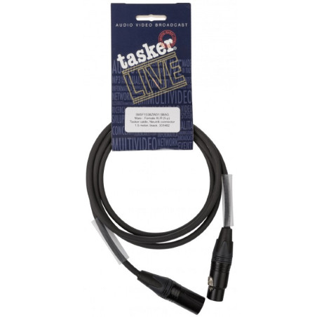 B01407- Câble DMX XLR 5 1.5m Câble DMX 1,5m avec Neutrik Audiophony