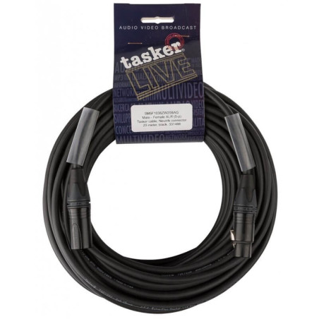 B01411- Câble DMX XLR 5 20m Câble DMX 20m avec Neutrik X Audiophony