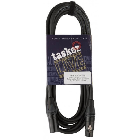 B01409- Câble DMX XLR 5 5m Câble DMX 5m avec Neutrik XLR Audiophony