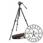MVH500AH-755CX3 Kit Trepied carbone et Rotule vidéo fluide