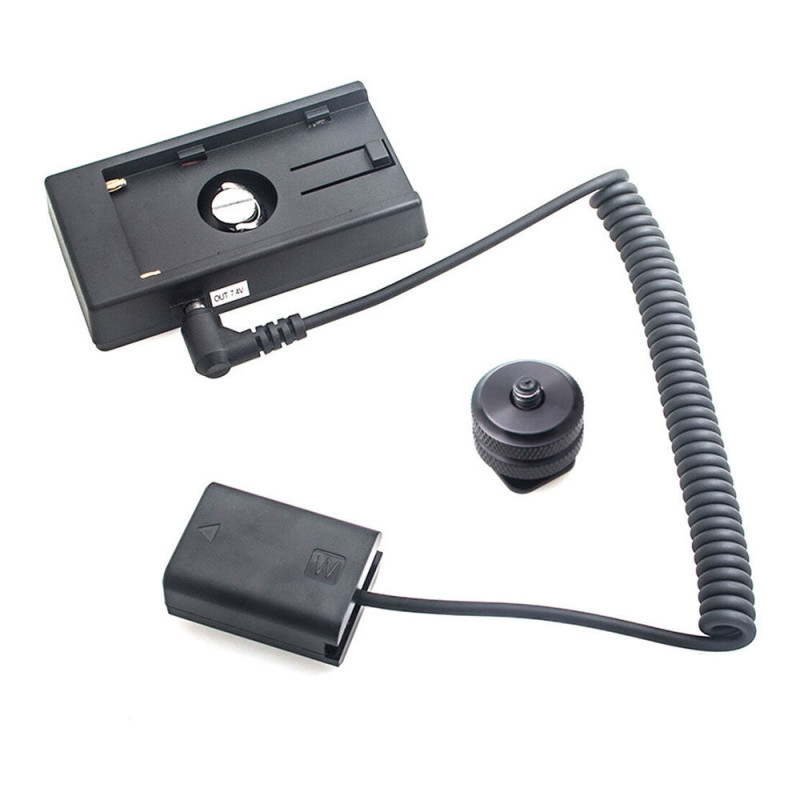 Sony NP-FW50 Full Decoding Dummy Battery + F970 Battery Gusset (spring cable) Sony NP-FW50 Full Decoding Dummy Battery + F970 Battery Gusset (spring cable)