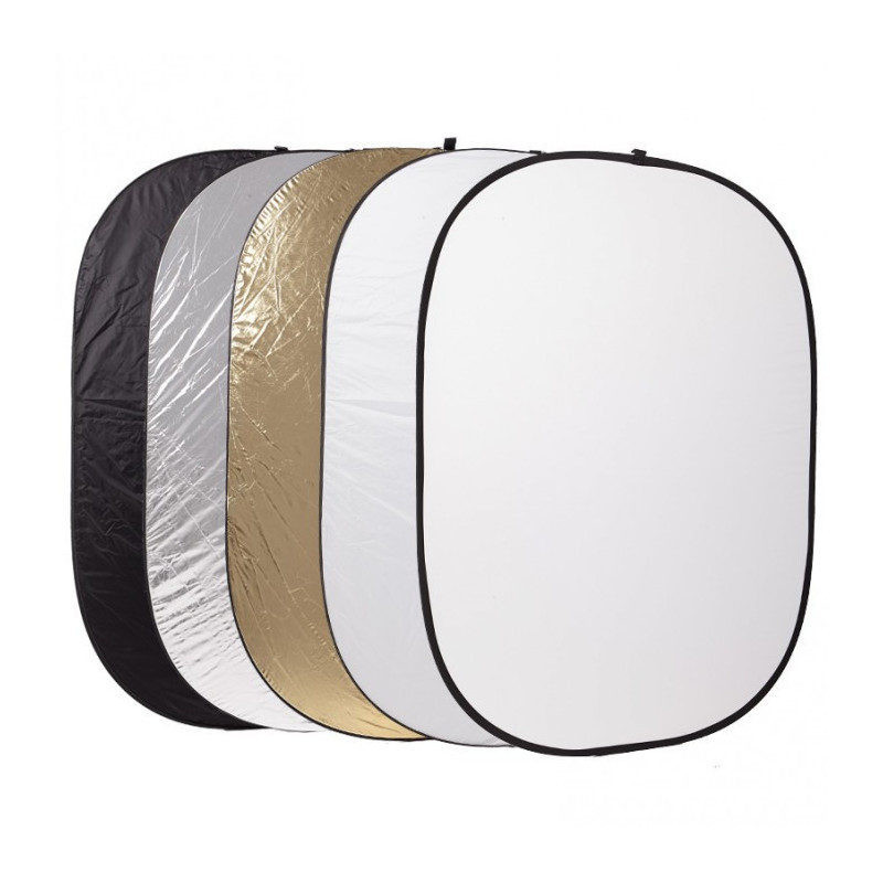 5-en-1 Or, Argent, Noir, Blanc, Transparent - 100 x 150cm 5-en-1 Or, Argent, Noir, Blanc, Transparent - 100 x 150cm