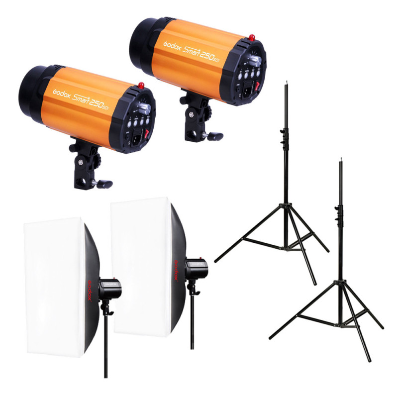 Mini Pioneer 250 Watt Softbox Duo Kit