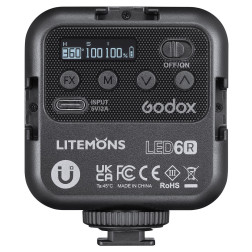 LED6R Torche Litemons RGB 6W batterie interne Découvrez Godox