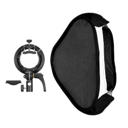S2-type Bracket Bowens + Softbox 80x80cm + Grid Godox