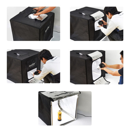 Portable Triple Light LED Ministudio L80x80x80cm Découvr Godox