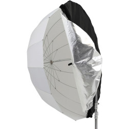 130cm Zwart en Zilver Diffuser voor Parabolische Paraplu