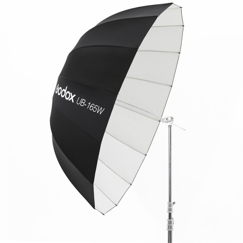 165cm Parabolische Paraplu Zwart & Wit 165cm Parabolische Paraplu Zwart & Wit