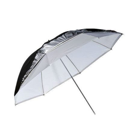 UB-006-33 Parapluie 84cm noir et double interieur blanc argent Godox