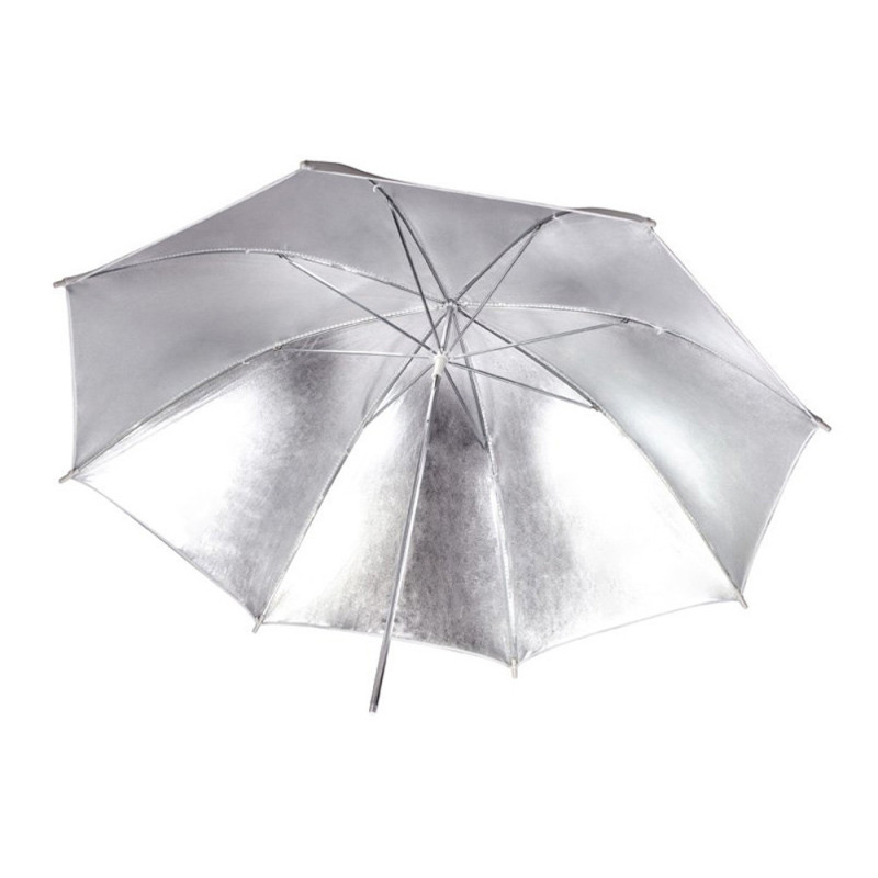 101cm Flitsparaplu Zilver/Wit 101cm Flitsparaplu Zilver/Wit