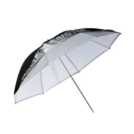 101cm Dual Duty Paraplu Zwart/Zilver/Wit Godox