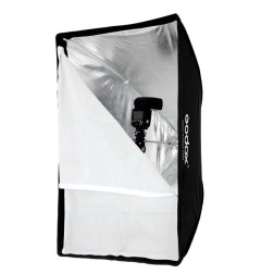 Softbox met Paraplu Aansluiting 60x90 + Grid Découvrez l