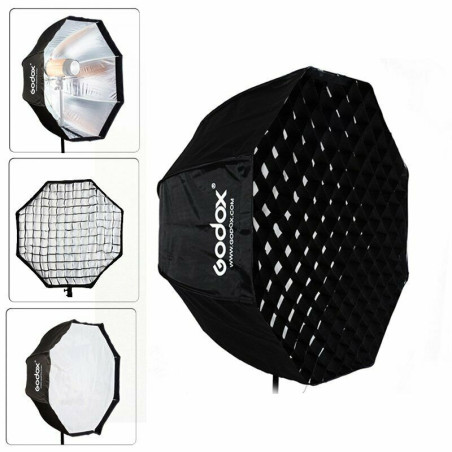 Softbox met Paraplu Aansluiting 120cm+ Grid