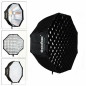 Softbox met Paraplu Aansluiting 95cm + Grid Softbox met Paraplu Aansluiting 95cm + Grid