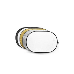 5-en-1 Réflecteur  Or, Argent, Noir, Blanc, Disque Réflecteur Transparent - 100x150cm Godox