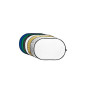 7-en-1 Réflecteur Or, Argent, Noir, Blanc, Transparent, Bleu, Vert Disque réflecteur - 100x150cm 7-en-1 Réflecteur Or, Argent, Noir, Blanc, Transparent, Bleu, Vert Disque réflecteur - 100x150cm