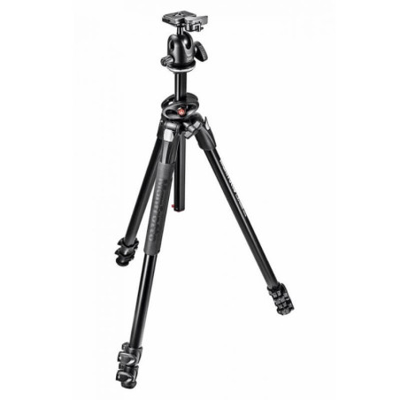 MK290DUA3-BH Dual, Kit Trépied 3 sections, alu + Rotule Manfrotto