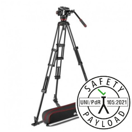 504X Rotule Vidéo Fluide et Trépied à Double Tube Aluminium