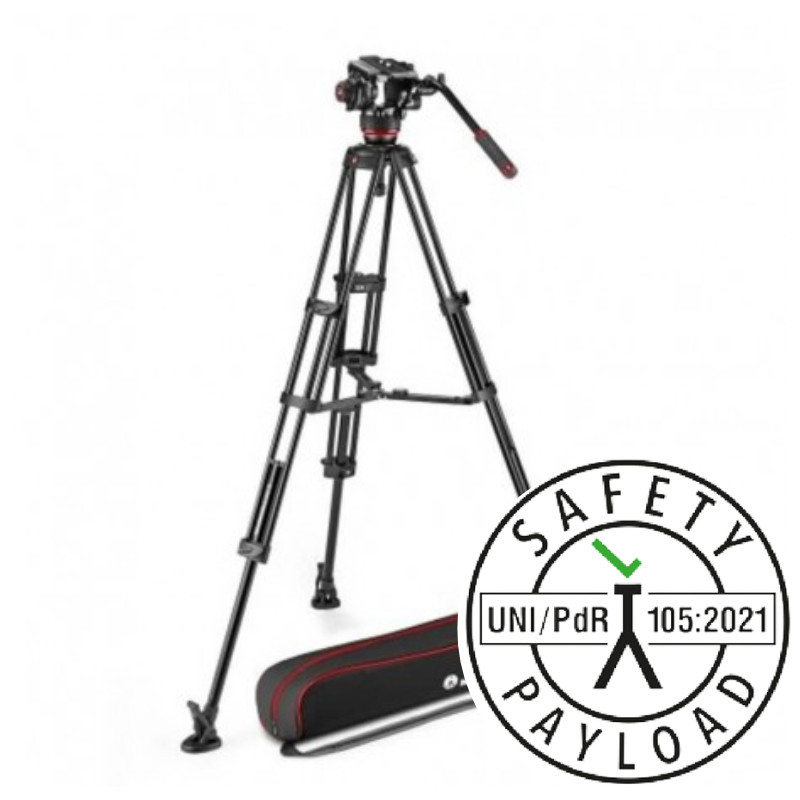 504X Rotule Vidéo Fluide et Trépied à Double Tube Aluminium