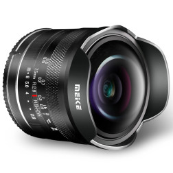 7.5 mm F2.8 monture E Meike