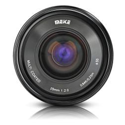 25 mm F2.0 monture E Meike