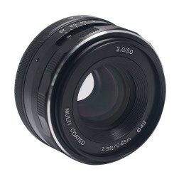 50 mm F2.0 monture E Meike
