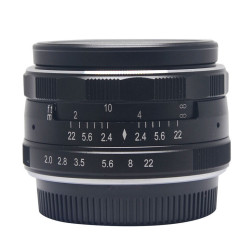 50 mm F2.0 monture E Meike