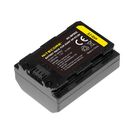NC-BP002 batterie type Sony NP-FZ100 2500mAh Batterie Ni Nitecore