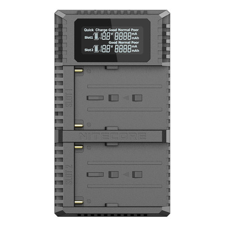 USN3-Pro Chargeur Double batteries type Sony NP-NP-F Déc Nitecore
