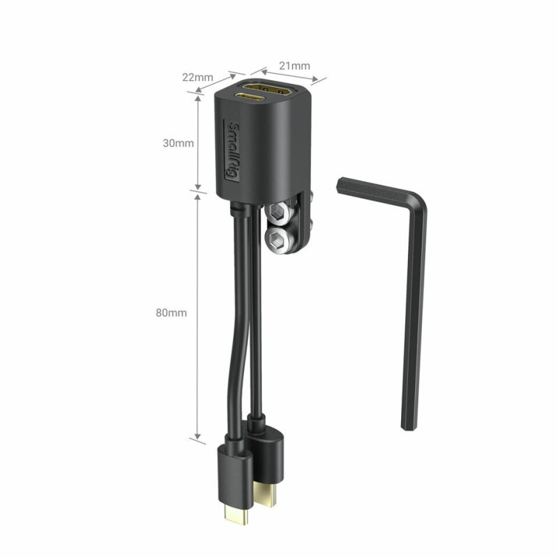 2960 HDMI & Type-C Adapter pour BMPCC 4K & 6K Camera Cage