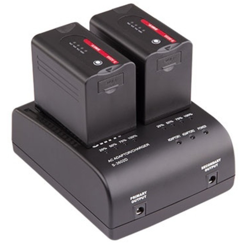 S-3602U Chargeur simultané 2 batteries type Panasonic VW-VBG
