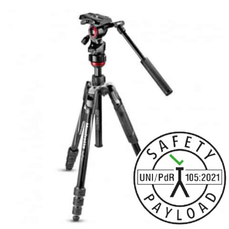 BeFree Live M-Lock + rotule fluide Kit Trépied Vidéo con Manfrotto