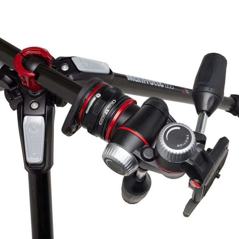 Kit comprenant : 1x trépied 3 sections carbone (MT055CXPRO3) + 1x QR Catcher (MVAQR) + 1x Rotule 3D Pro (MHXPRO-3W)
