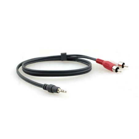 Adaptateur audio stéréo jack 3,5mm/2RCA femelle-mâle - 0 Kramer