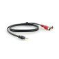Adaptateur audio stéréo jack 3,5mm/2RCA femelle-mâle - 0.3m Adaptateur audio stéréo jack 3,5mm/2RCA femelle-mâle - 0.3m