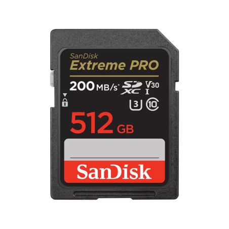 SD Extreme Pro UHS-I 512Go 200Mo/s SanDisk